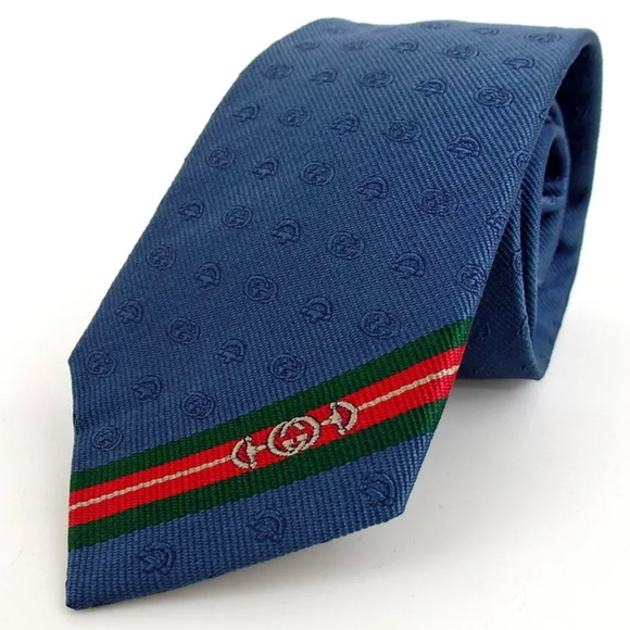GUCCI Interlocking GG Horsebit Silk Tie ๐ฅ๐ - Picture 7 of 17